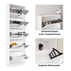 Sapateira com Espelho de Corpo Inteiro e 5 Gavetas Basculantes - SLEEKFLIP™